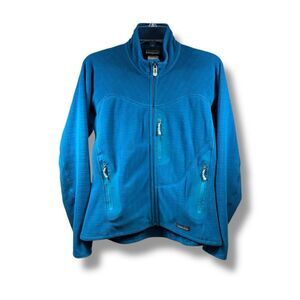 Patagonia  R3 Polartec Zip Up Technical Fleece Jacket in Turquoise Blue Size S